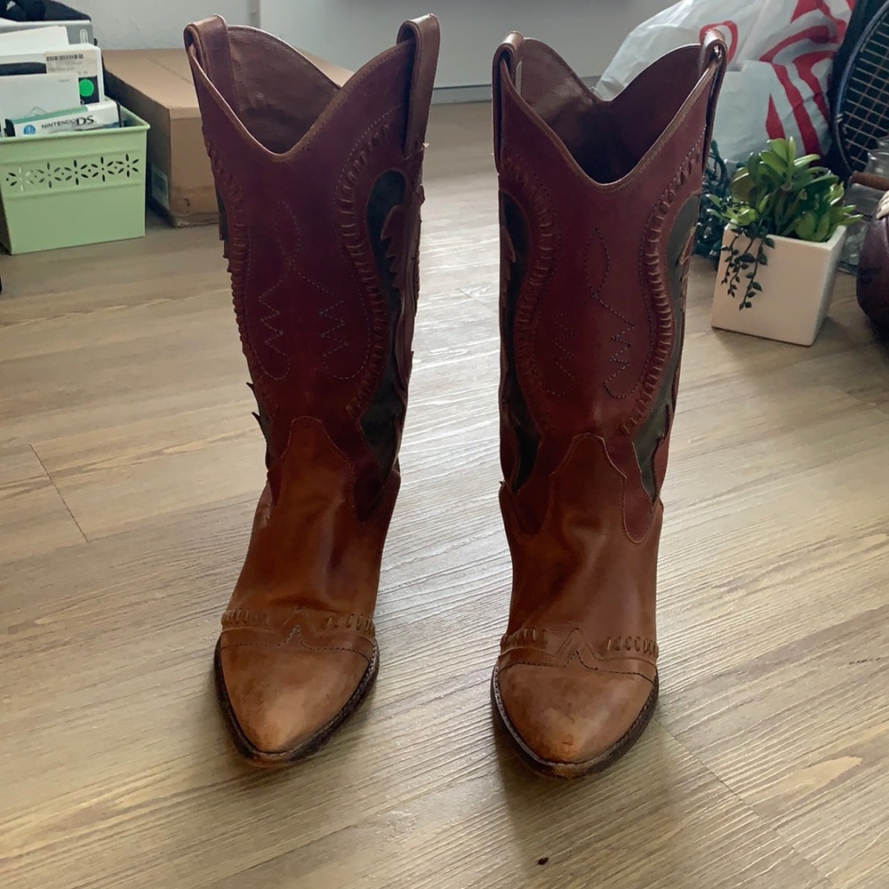 Leather boots
